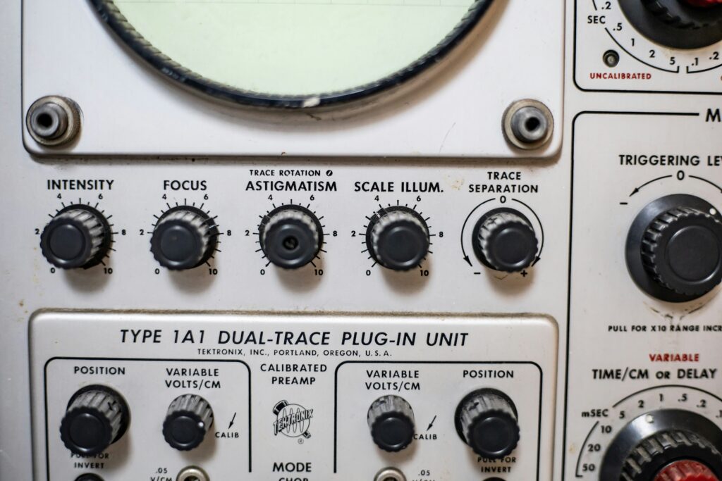Decorative only - a picture of a set of dials.